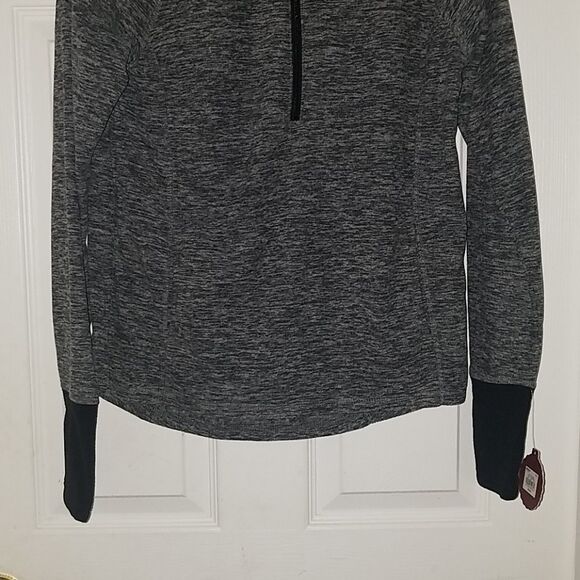 SO gray athletic workout pullover jacket Sz L NWT - Picture 3 of 5